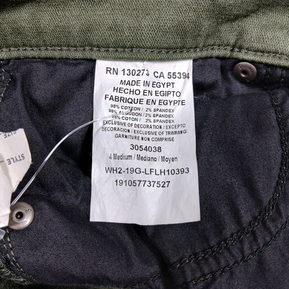 Lee Women's 4M Olive Green Straight Leg Pants Mid Rise Relaxed Fit - Picture 4 of 8